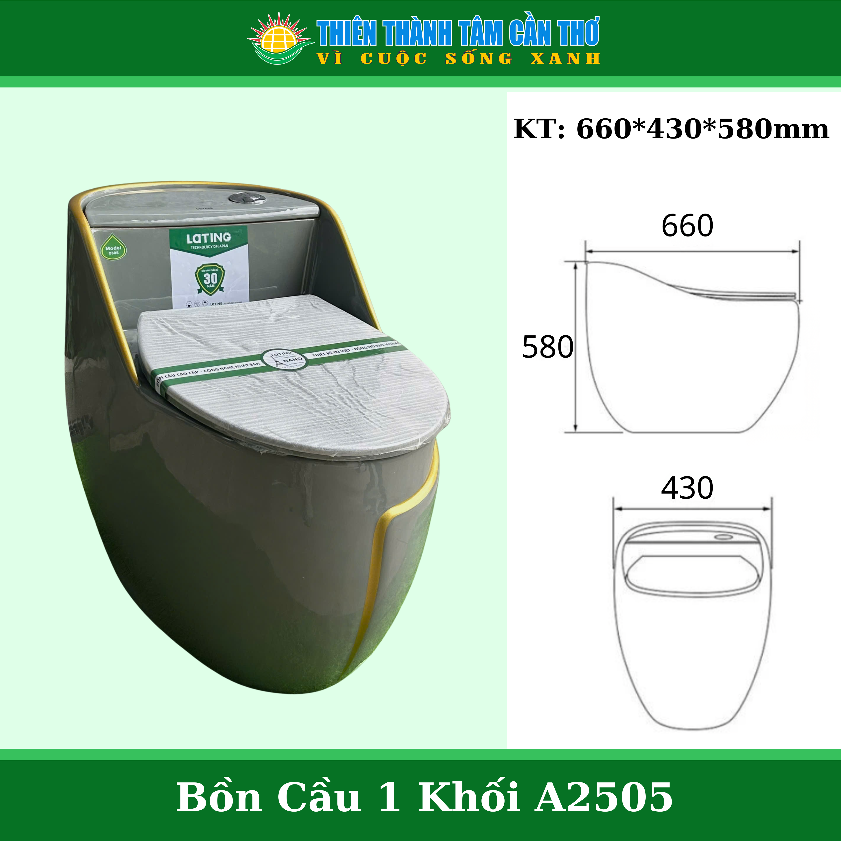 Bồn cầu trứng Lating A2505